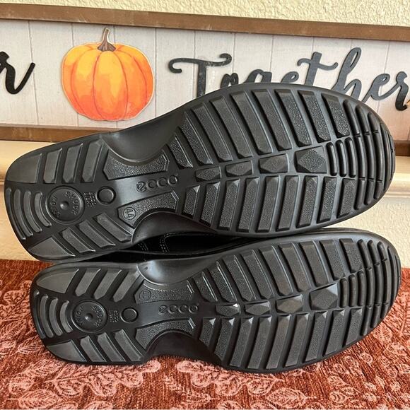 Ecco Mens Shock Point Black Leather Lace Up Comfort Oxford Shoes EU Size 44 main image 10